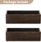 Wooden Box Centerpiece for Table: 2 Pcs 11.8" Long Wood Rectangle Planters - Farmhouse Flower Vase for Wedding Dining Living Room Window Mantel Table Decor